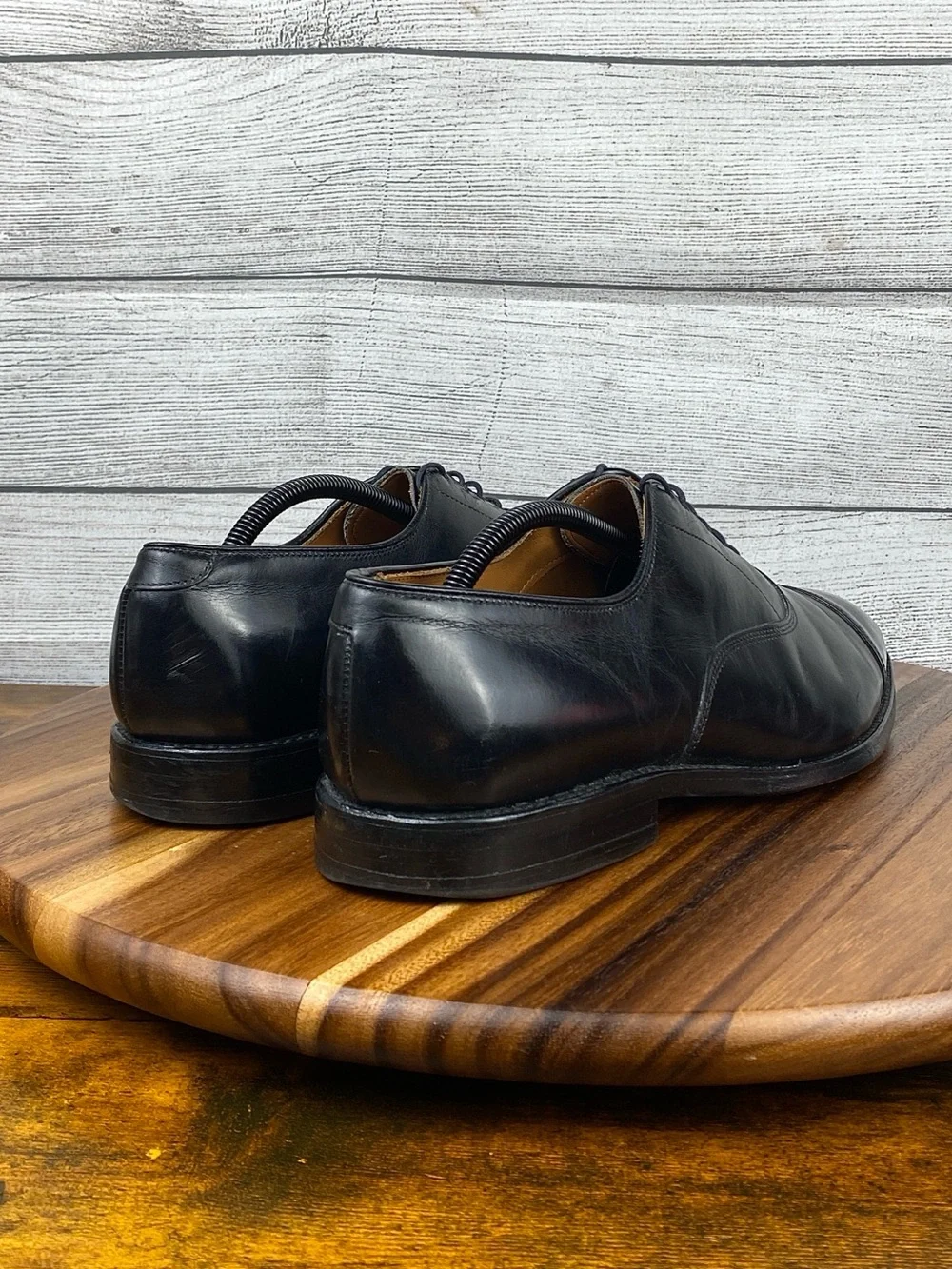 Allen Edmonds Park Avenue Cap Toe Oxford Dress Shoe Black Leather Mens Size 10.5